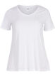 Einfarbiges basic T-Shirt aus Baumwolle, Wei&szlig;, Packshot image number 0