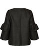 Boucl&eacute;-Jacke mit R&uuml;schendetails, Schwarz, Packshot image number 1