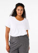 Einfarbiges basic T-Shirt aus Baumwolle, Wei&szlig;, Model image number 0