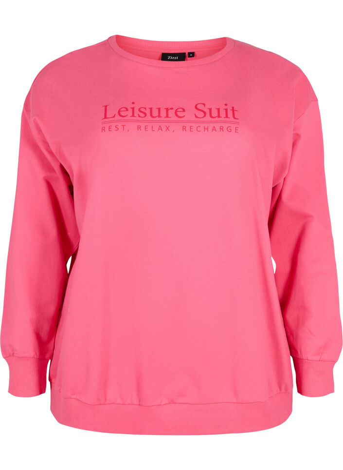 Sweatshirt aus Baumwolle mit aufgedrucktem Text, Hot P. w. Lesuire S., Packshot image number 0