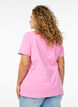 Einfarbiges basic T-Shirt aus Baumwolle, Pink, Model image number 2