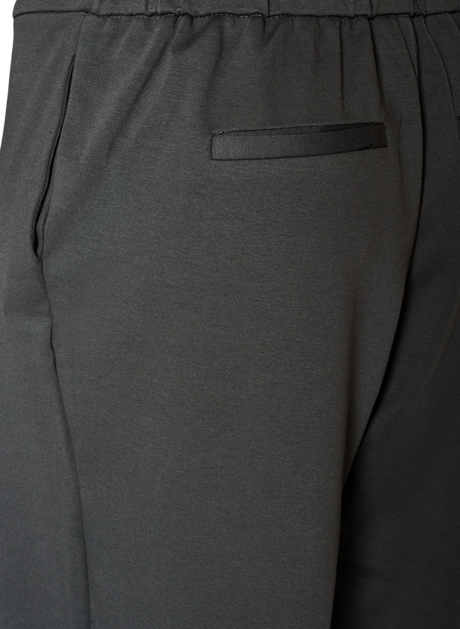 ZizziLockere Hose aus Jersey mit hoher Taille, Grau, Packshot image number 3