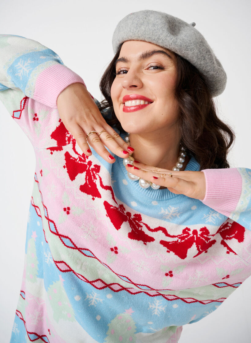 Gestricktes Weihnachtskleid, Cerulean Comb, Image image number 0