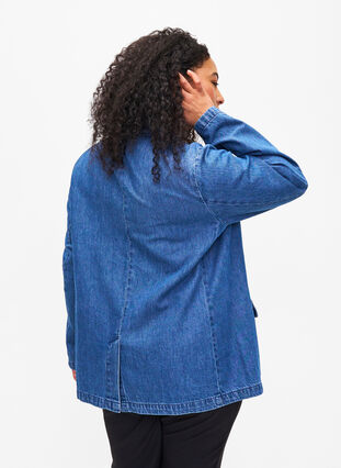 Jeansblazer mit Taschen, Blue Denim, Model image number 1