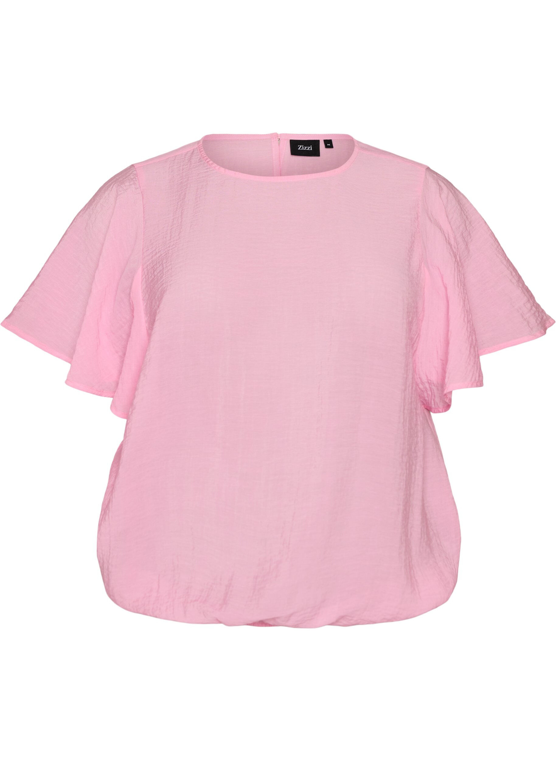 Bluse mit Ballonform und Fl&uuml;gel&auml;rmeln