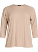 Bluse aus Jersey mit 3/4-&Auml;rmeln, Beige, Packshot image number 0