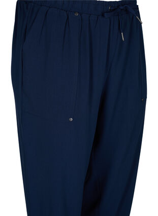 Hosen mit Taschen und elastischem Bündchen, Navy Blazer, Packshot image number 2