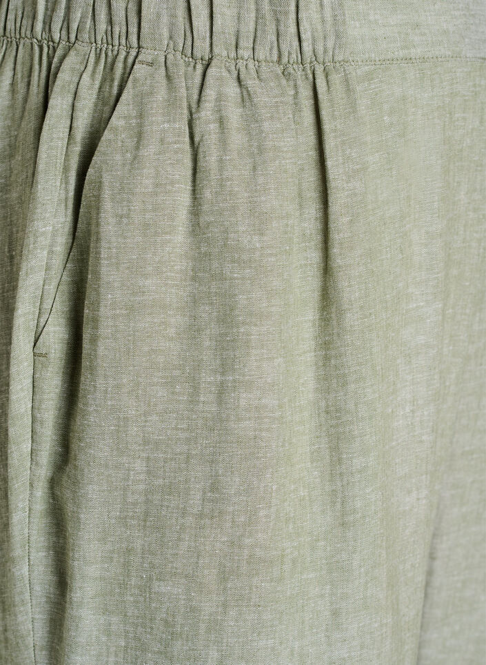 Lockere Hose aus Leinen und Viskose, Gr&uuml;n, Packshot image number 2