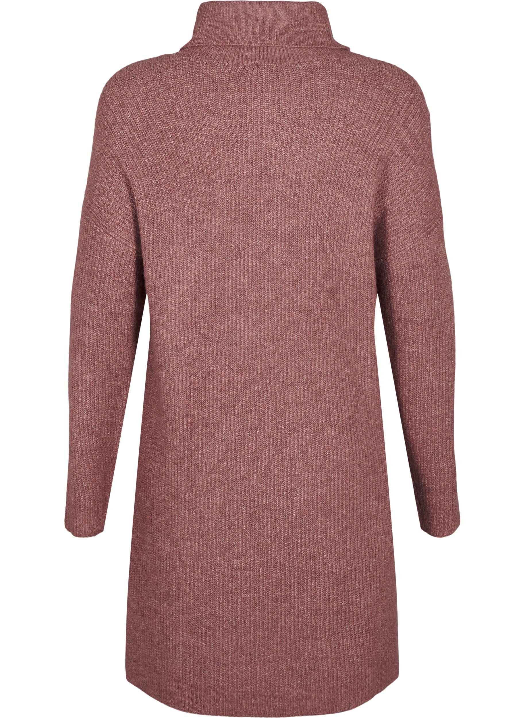 ZizziStrickkleid mit Rollkragen, Rot, Packshot image number 1