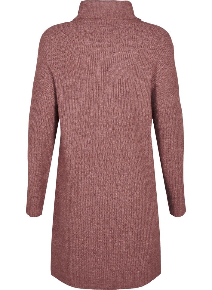 Strickkleid mit Rollkragen, Rot, Packshot image number 1