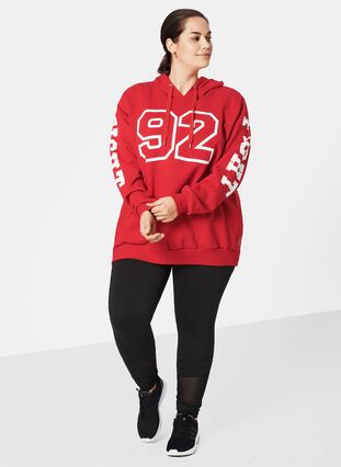 Sweatshirt mit Kapuze, High Risk Red, Model image number 0