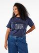 T-Shirt mit Ösen und Print, Navy Washed , Model image number 0
