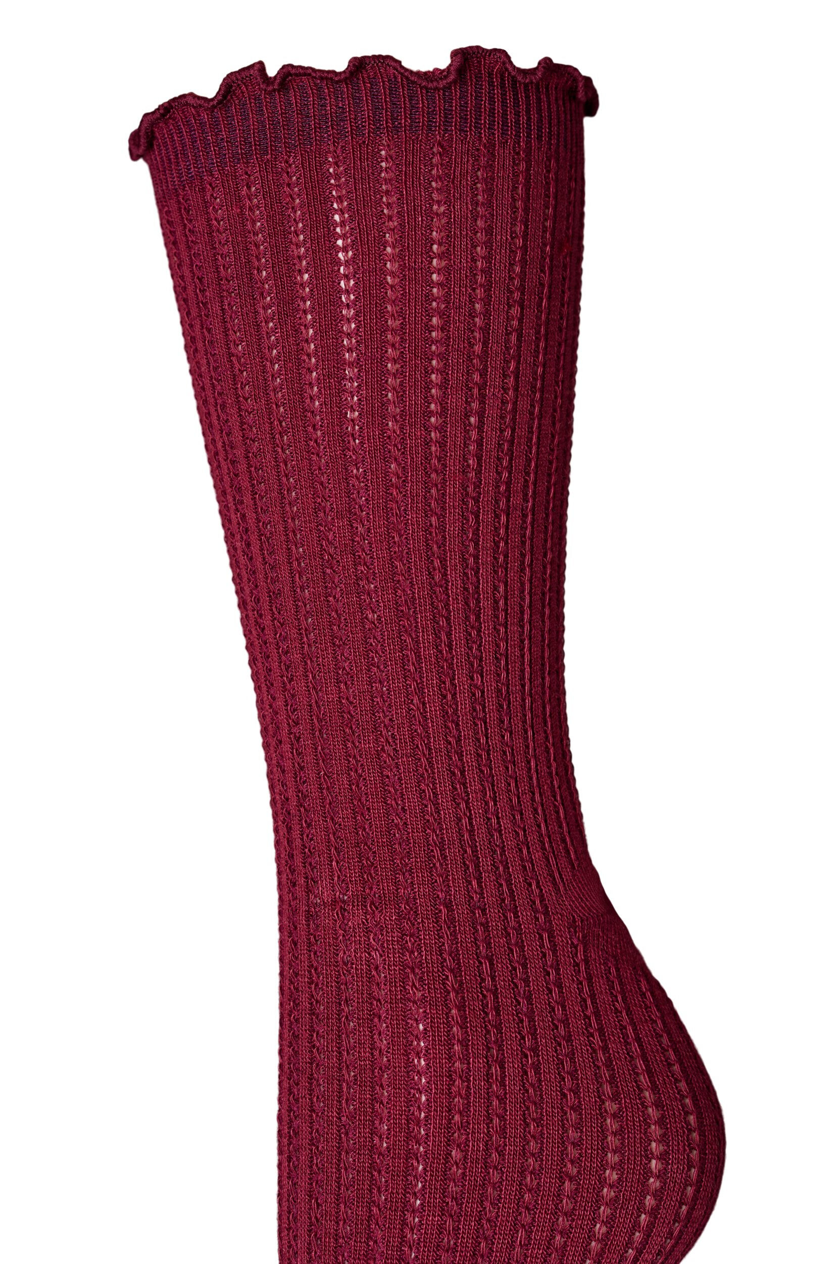 Zizzi 3er-Pack gerippte Socken mit Wellenkante, Braun, Packshot image number 3