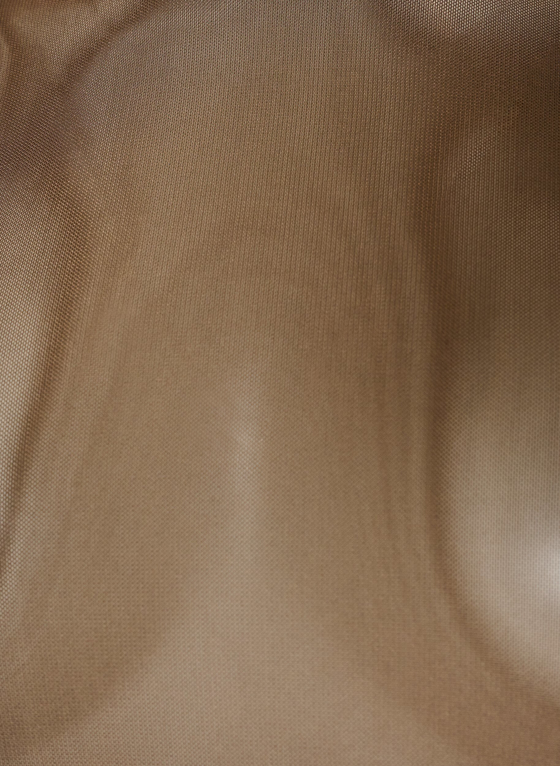 ZizziMeshbluse mit langen &Auml;rmeln, Braun, Packshot image number 2