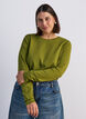 Langarm-Basic-T-Shirt mit Rundhalsausschnitt, Gr&uuml;n, Model image number 0