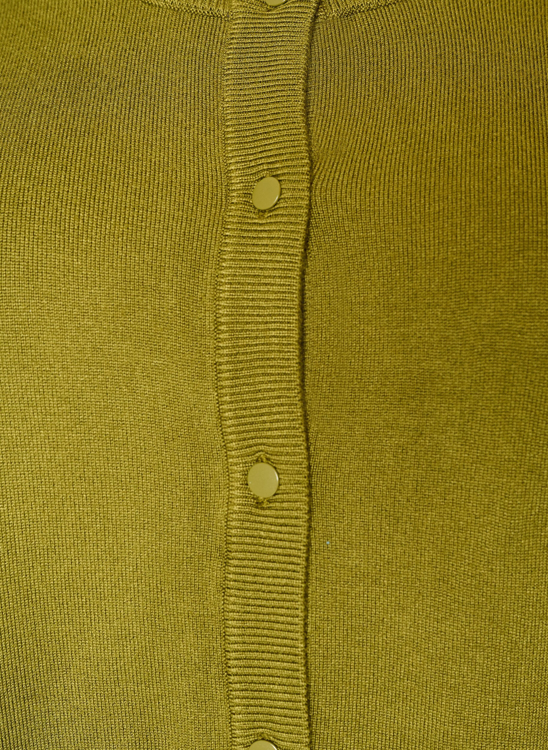 ZizziStrickjacke mit Rundhalsausschnitt und Kn&ouml;pfen, Gr&uuml;n, Packshot image number 2