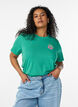 T-Shirt aus Bio-Baumwolle mit R&uuml;ckenprint, Gr&uuml;n, Model image number 0