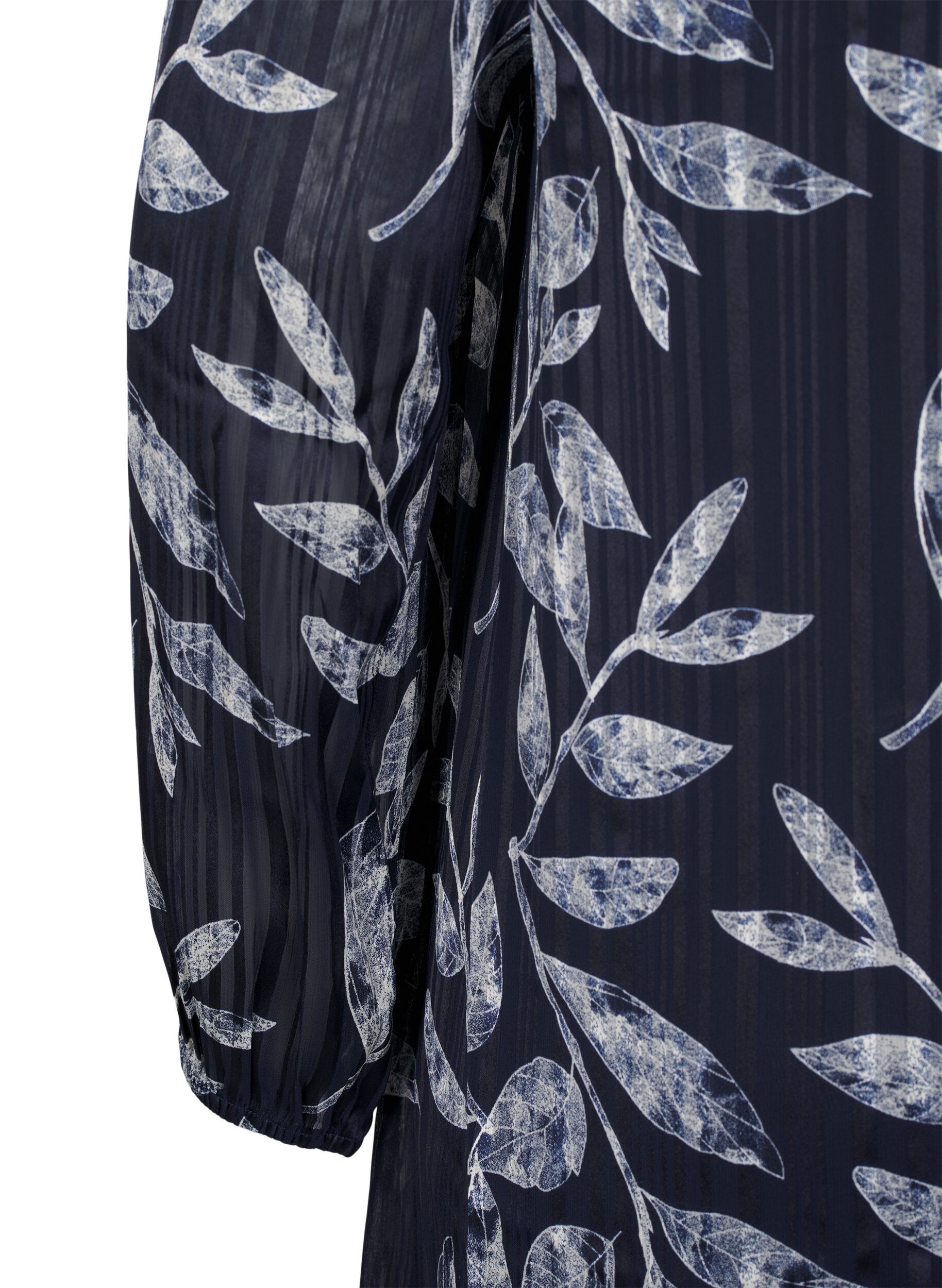Zizzi Kurzkleid mit Print und Rundhalsausschnitt, Ev.Blue Flower AOP, Packshot image number 3
