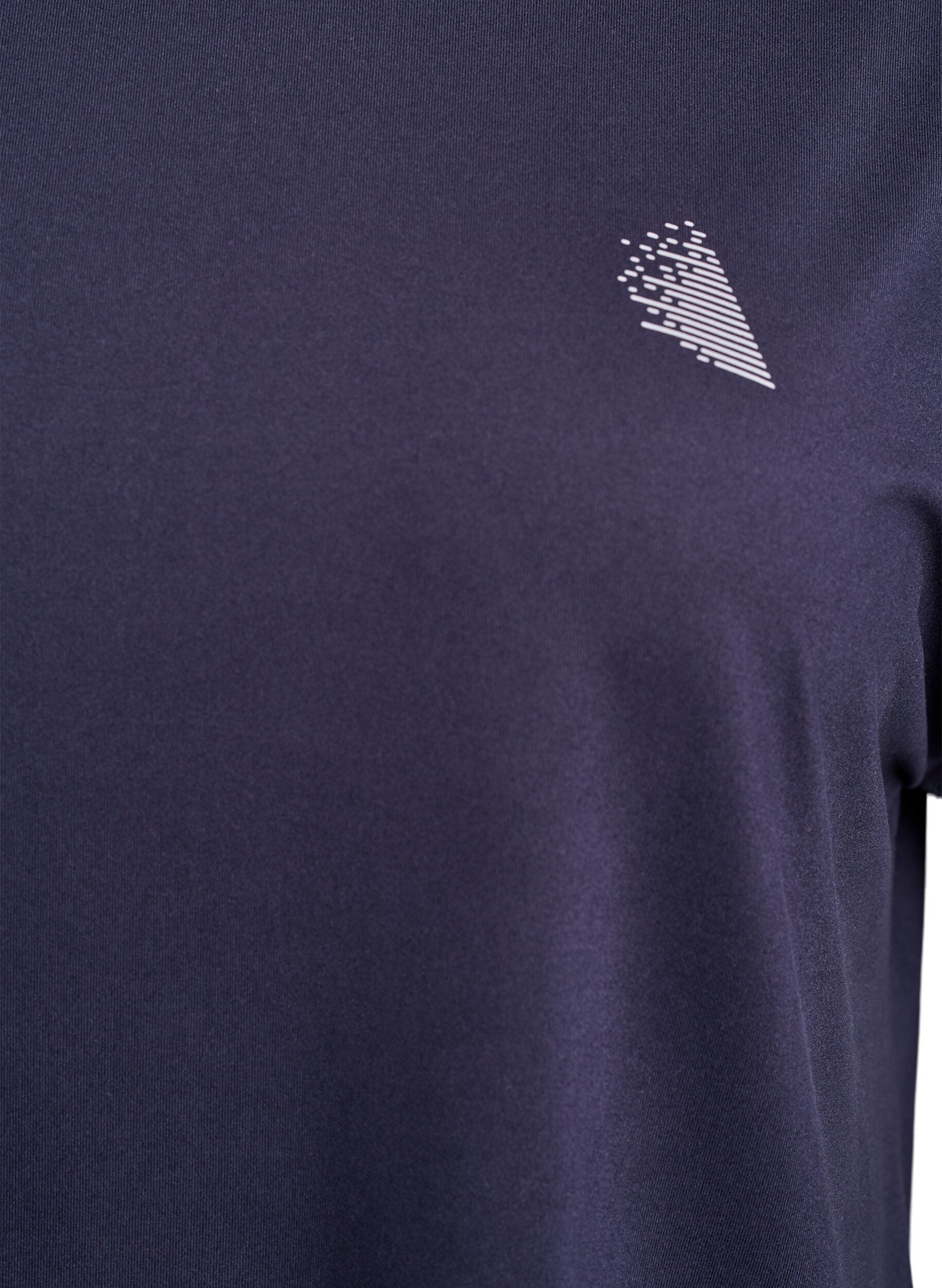 ZizziEinfarbiges Trainings-T-Shirt, Blau, Packshot image number 2