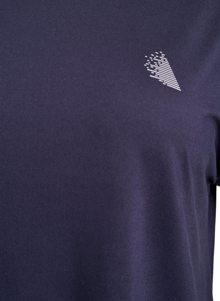 Einfarbiges Trainings-T-Shirt, Blau, Packshot image number 2