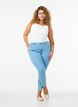 Cropped Amy Jeans mit Rei&szlig;verschluss, Blau, Model image number 0