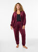 Lockere Samt-Hose, Dunkles Bordeaux, Model image number 0