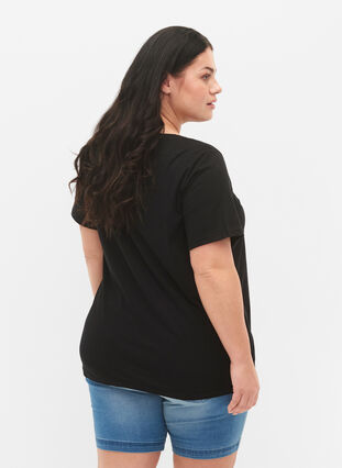 T-Shirt aus Bio-Baumwolle mit Druck (GOTS), Black W. Be G. Foil, Model image number 1