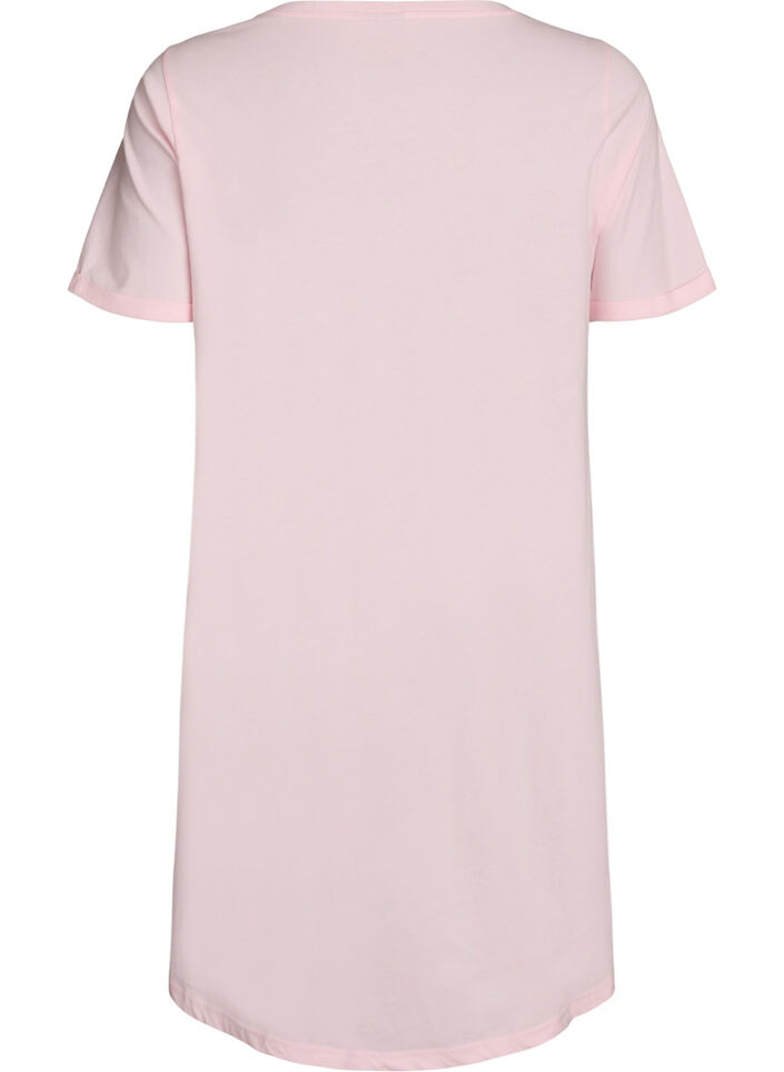 Kurz&auml;rmeliges Nachthemd aus Bio-Baumwolle, Pink, Packshot image number 1
