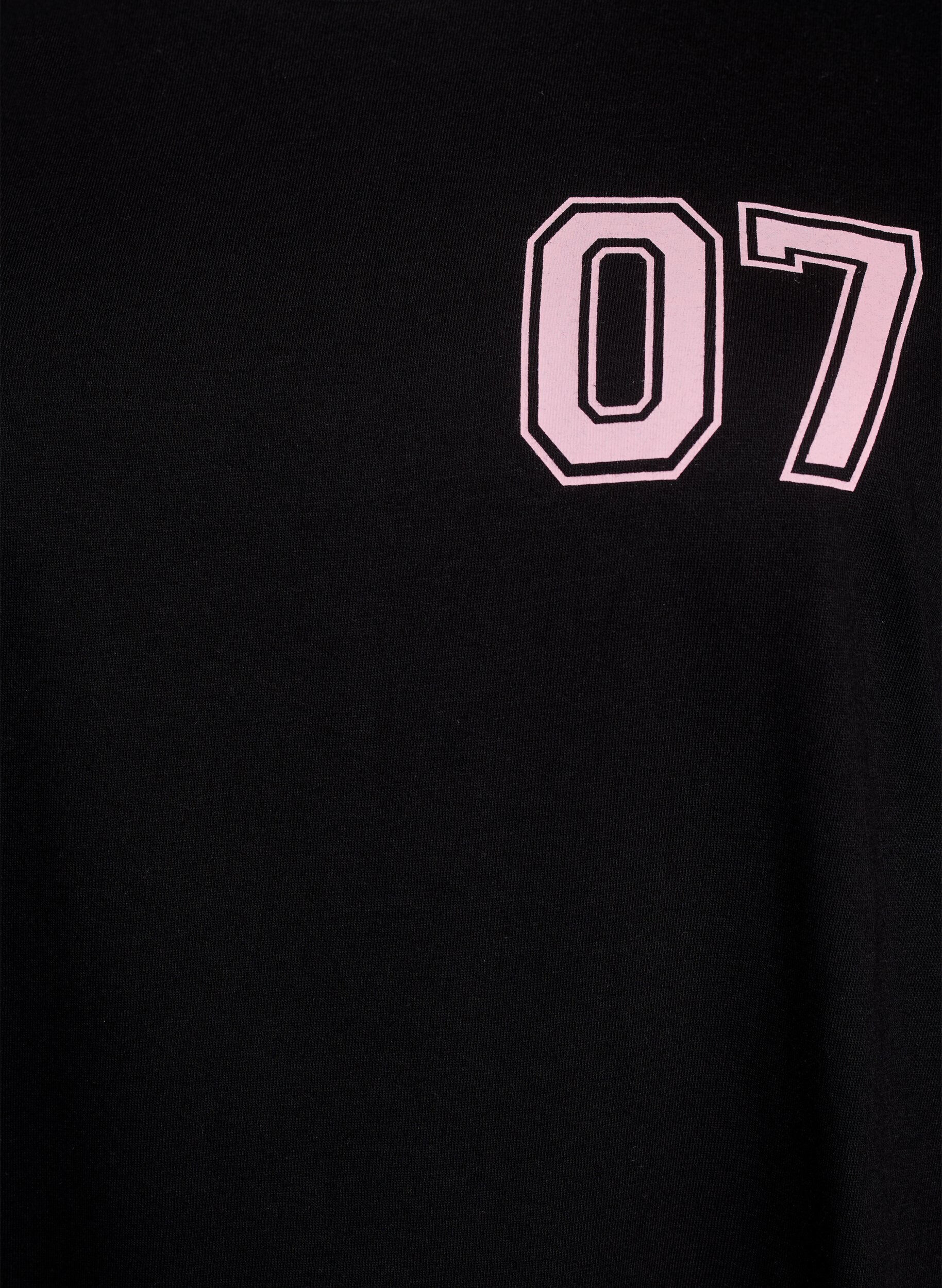 Zizzi Sportliches T-Shirtkleid aus Baumwolle., Schwarz, Packshot image number 2