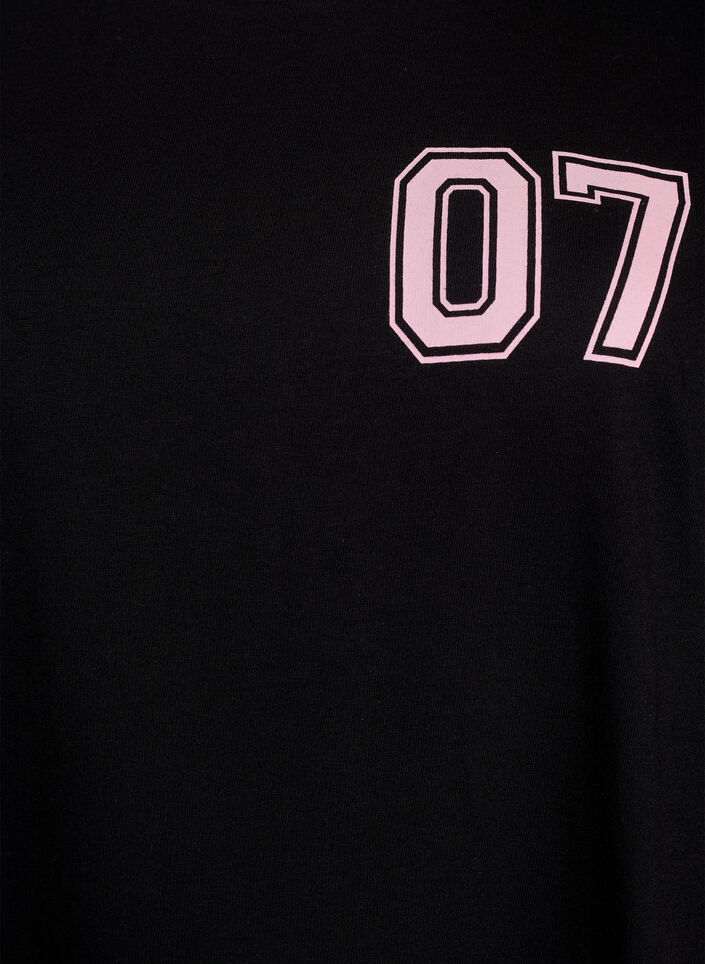 Sportliches T-Shirtkleid aus Baumwolle., Schwarz, Packshot image number 2