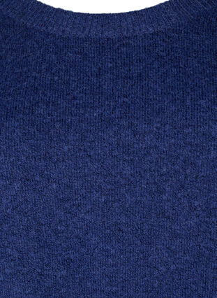 Gestricker Pullover in melierter Optik mit Knopfdetails, Navy Blazer Mel., Packshot image number 2