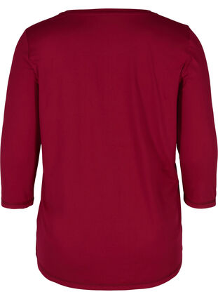 Trainingsshirt mit 3/4-Ärmeln, Beet Red, Packshot image number 1