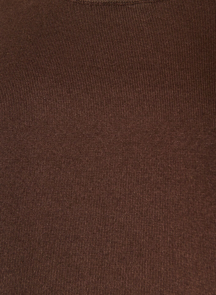 Fein gestrickte Bluse mit kurzen &Auml;rmeln, Braun, Packshot image number 2