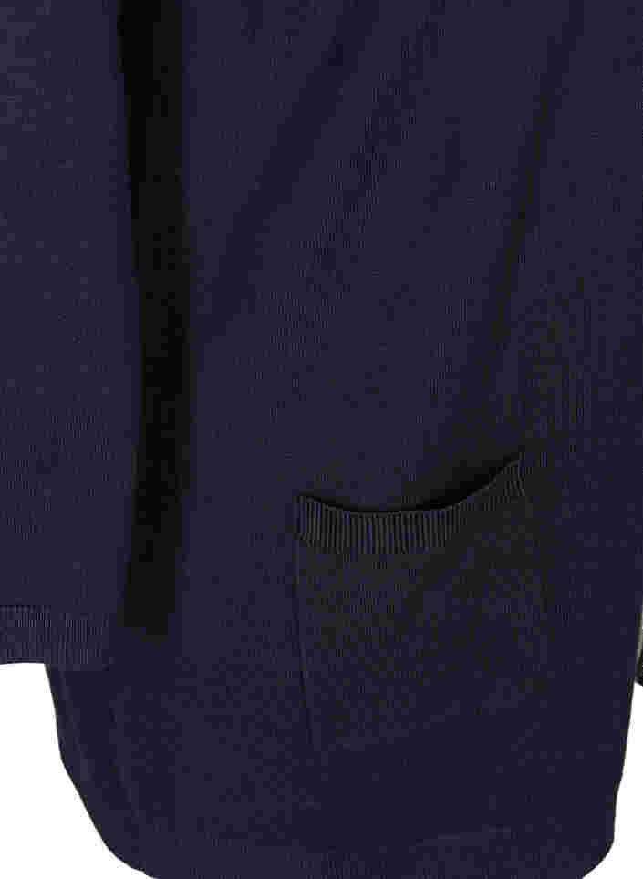 Lange Strickjacke aus einer Viskosemischung, Night Sky, Packshot image number 3