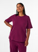 Strukturierte Bluse mit ellenbogenlangen &Auml;rmeln, Rot, Model image number 0