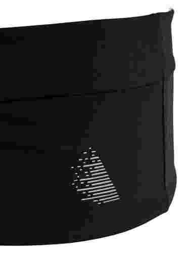 Laufgürtel mit Reißverschlusstaschen, Black, Packshot image number 2