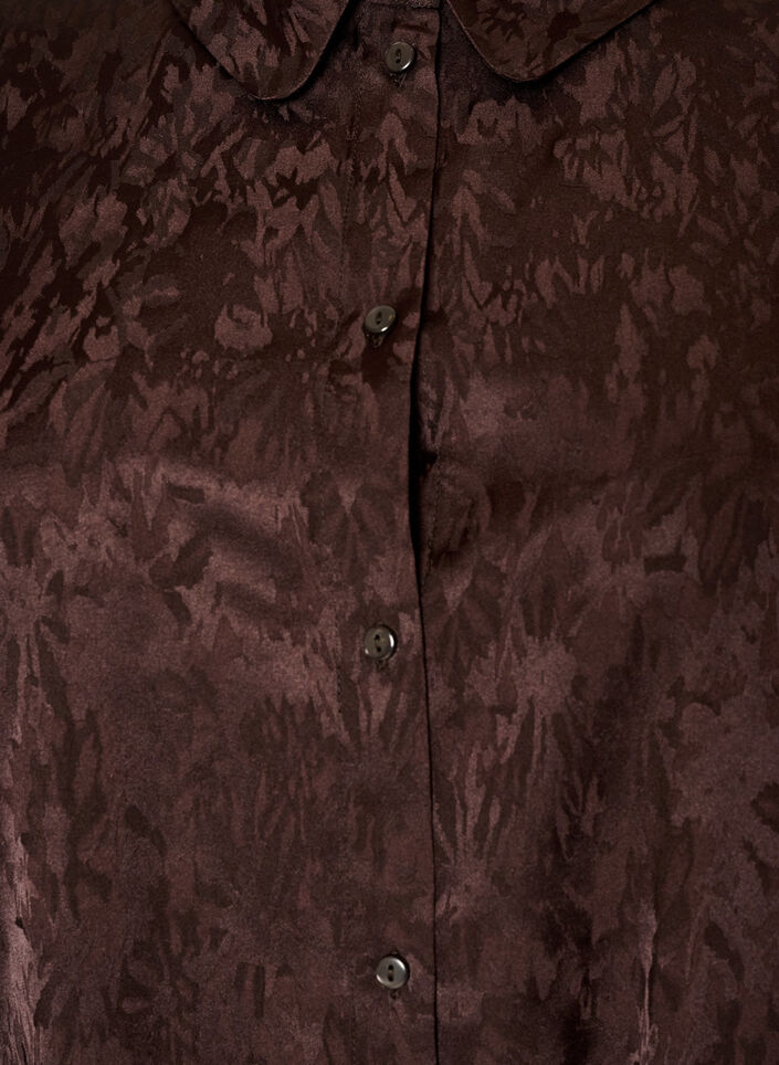 Bluse mit Ton-in-Ton-Paisleymuster, Braun, Packshot image number 2