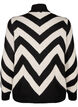 Hochgeschlossener Strickpullover mit Reißverschluss, Black Birch Stripe, Packshot image number 1