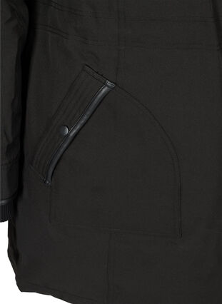 Winterjacke mit Reißverschluss und Taschen, Black, Packshot image number 3