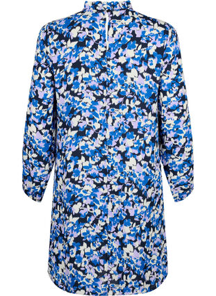 FLASH – Langärmeliges Kleid mit Aufdruck, Blue Purple Flower, Packshot image number 1