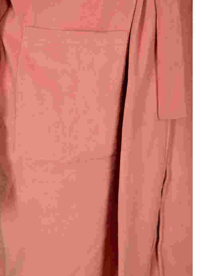 Morgenmantel mit Kapuze und Taschen, Rose, Packshot image number 3