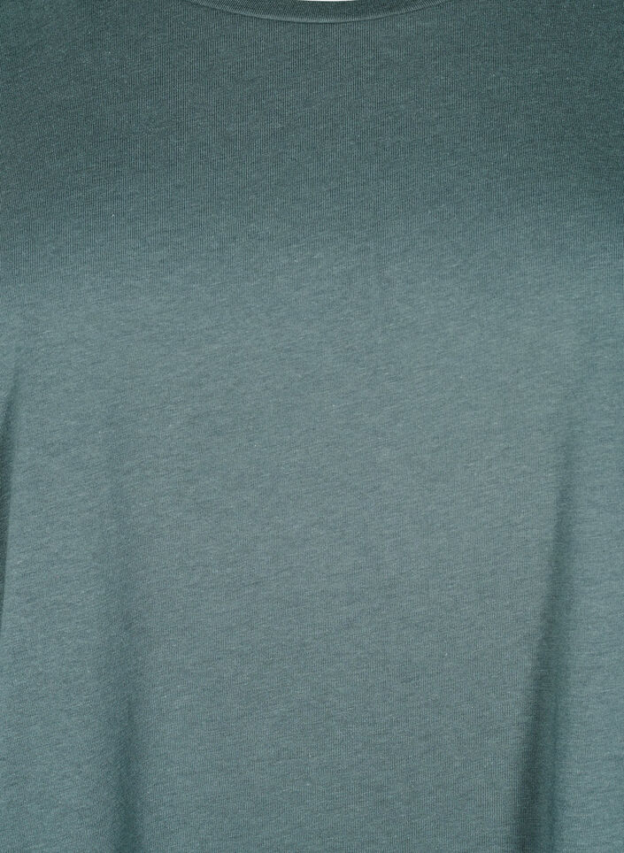 Kurzärmeliges T-Shirt aus einer Baumwollmischung, Grün, Packshot image number 2