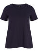 Einfarbiges basic T-Shirt aus Baumwolle, Blau, Packshot image number 0