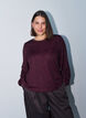 Bluse mit vertikaler Struktur und Glitzerfaden, Rot, Model image number 3