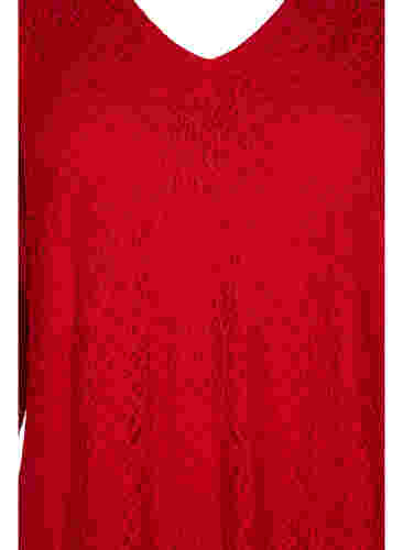 Spitzenkleid mit 3/4 Ärmeln, Tango Red, Packshot image number 2