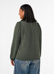 Bluse mit V-Ausschnitt und H&auml;kelband, Gr&uuml;n, Model image number 2