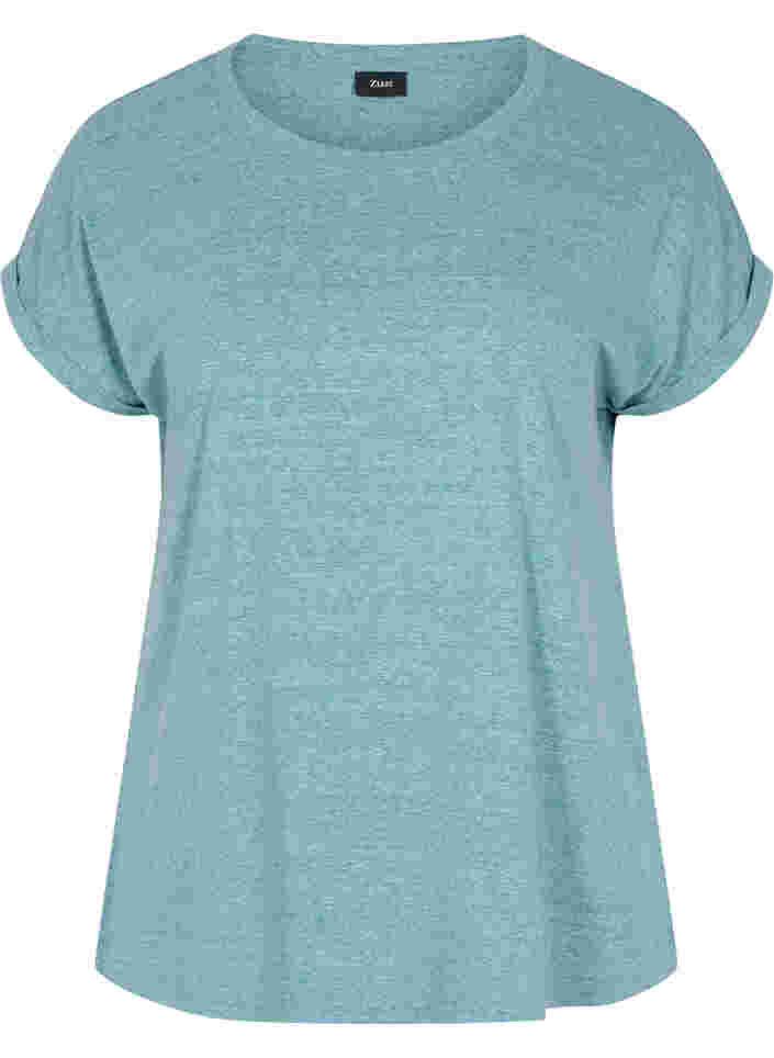 Meliertes T-Shirt aus Baumwolle, Dragonfly Melange, Packshot image number 0
