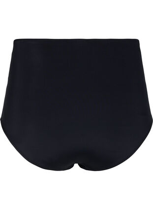 Hochtailliertes Bikini-Unterteil mit Rüschen, Black, Packshot image number 1