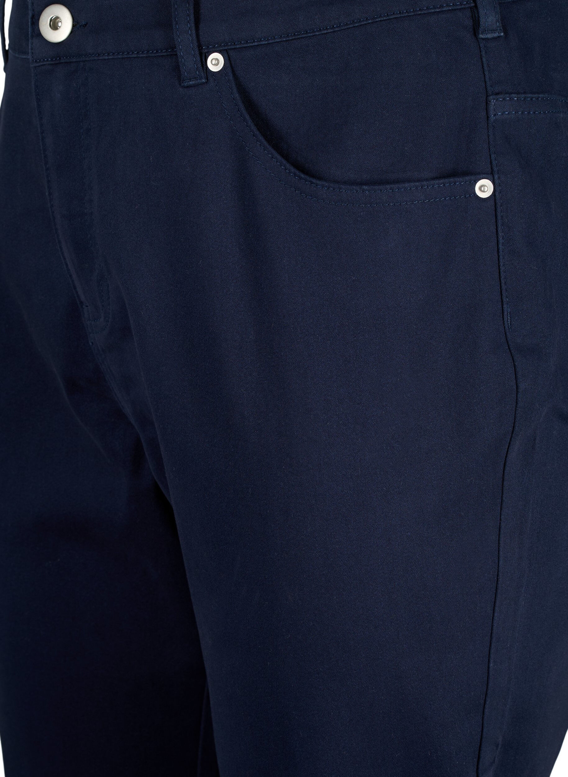 Zizzi  Caprihosen mit hohem Bund und Lochstickerei, Night Sky, Packshot image number 2