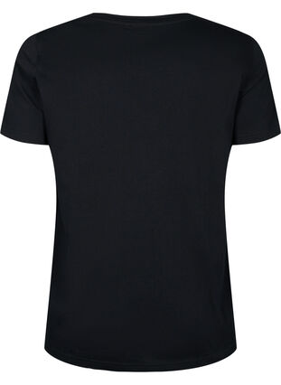 Baumwoll-T-Shirt mit Pailletten, Black W. Face, Packshot image number 1